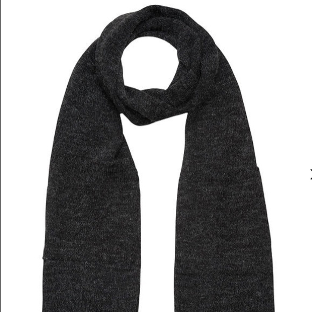 FRENCH CONNECTION Pockets Scarf Heathered Charcoal Gray NWT